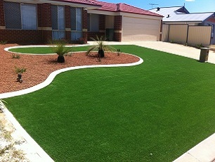 Artificial lawn installed at a Perth property by Exact Landscaping